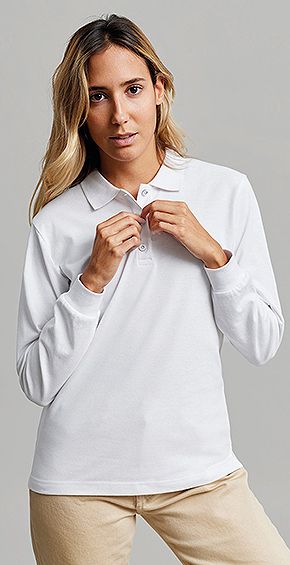 Polo Hobart M/L Blanco Mujer Mukua Velilla
