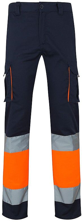 Pantalon Stretch Bicolor Multibolsillos Velilla