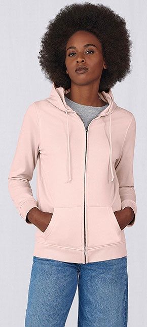 Sudadera Organica Capucha Cremallera Mujer BC Ecamisetas