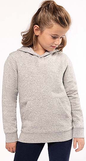 Sudadera Organica Capucha Infantil kariban