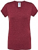 Camiseta Regular Lady Cuello Pico Heather 