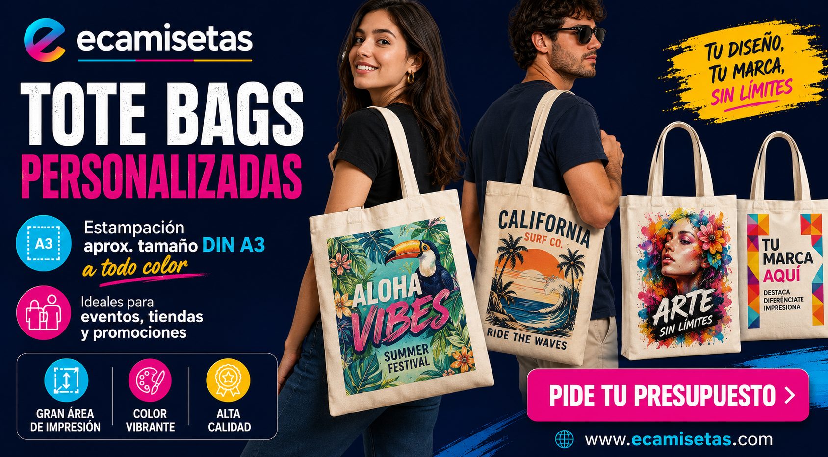 Bolsas de tela y tote bags personalizadas