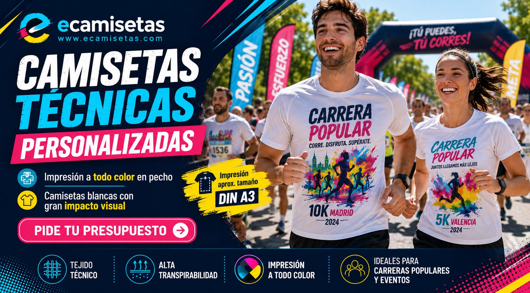 Camisetas t&eacute;cnicas personalizadas baratas
