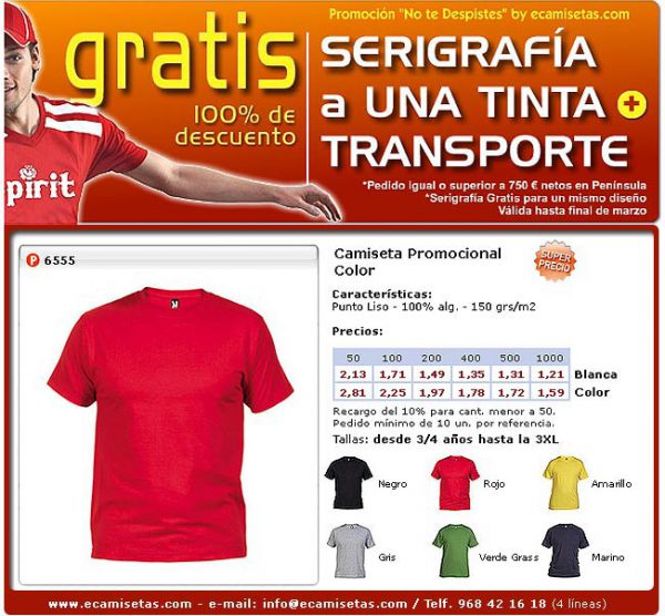 Camisetas Promocionales | Promoción "No te Despístes" - de