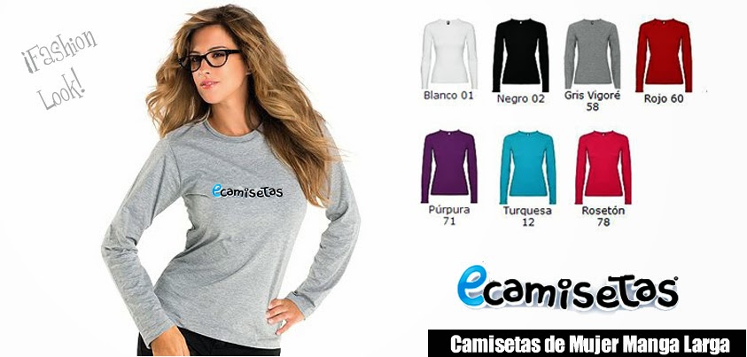 Camisetas de Manga Larga para Mujer