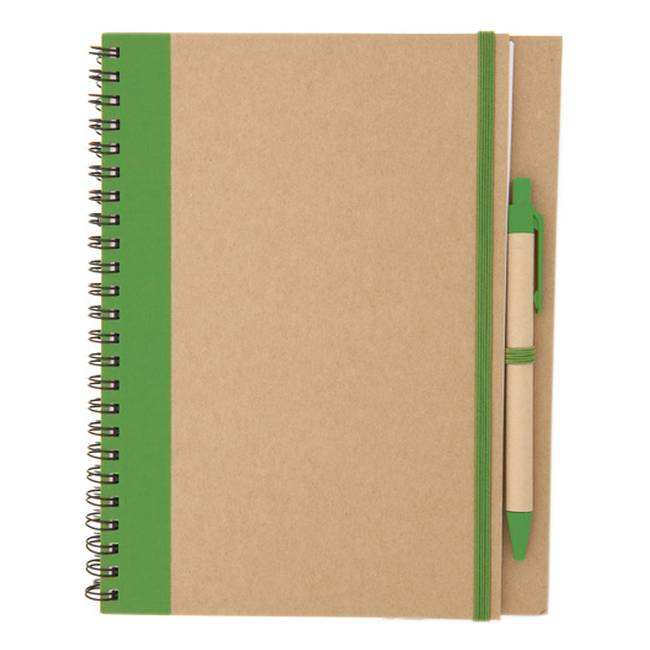 libreta personalizada verde