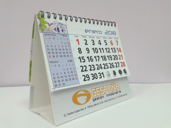 calendarios personalizados de mesa