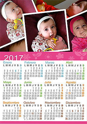 Calendario personalizado infantil