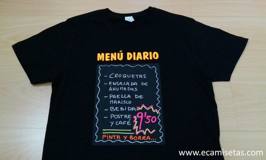 Camiseta pizarra