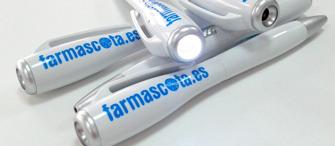 Boligrafos personalizados linterna