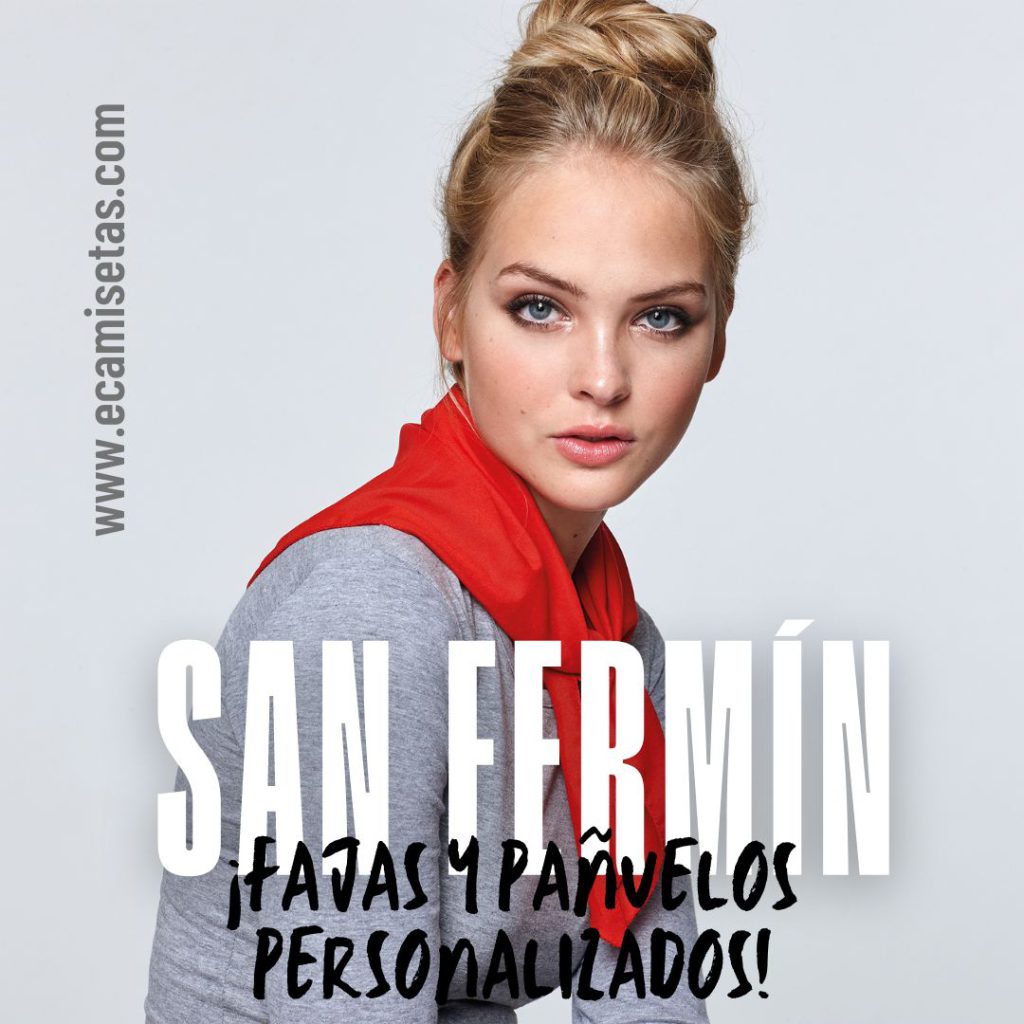 pañuelos rojos san fermin personalizados