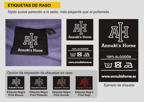 ETIQUETAS PARA ROPA ESTAMPADAS