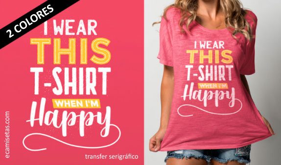 Transfer serigrafico para camisetas a 2 colores